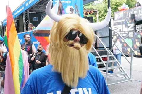 Ein sehr blonder Wikinger