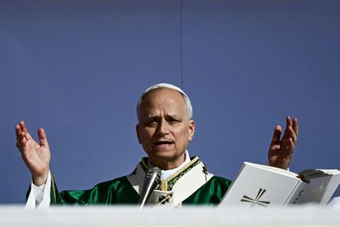 Papst Leo XIV. bei der Abschlussmesse des Weltjugendtreffens