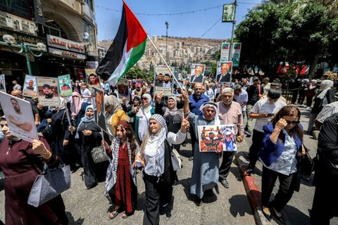 Demonstration in Nablus gegen den Gaza-Krieg