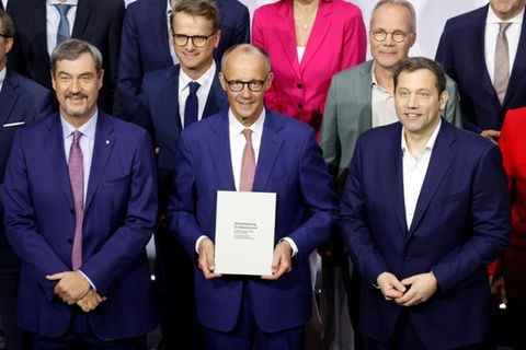 Parteichefs Söder, Merz und Klingbeil