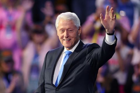 Bill Clinton im August 2024 in Chicago
