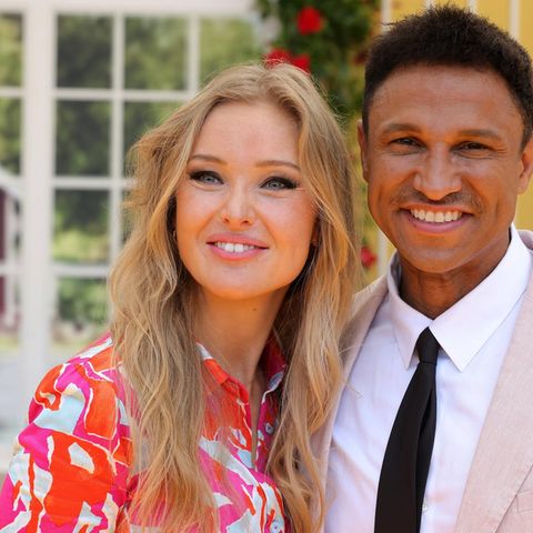 Patrice Aminati mit ihrem Mann Daniel bei einem TV-Auftritt im Juni