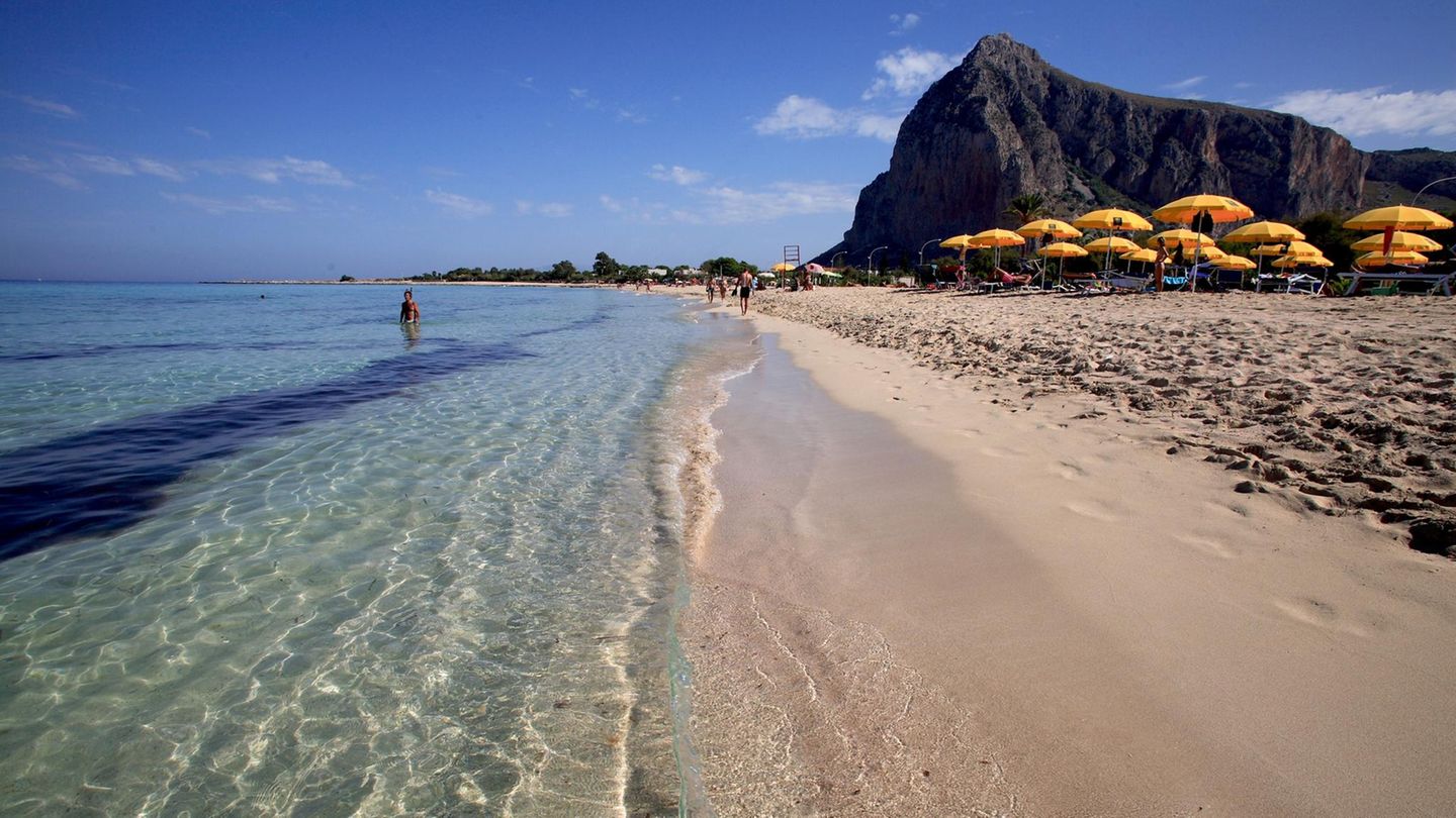 Der Strand von San Vito Lo Capo, Sizilien