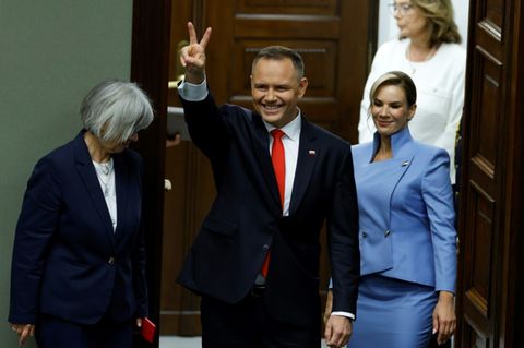 Karol Nawrocki im Parlament in Warschau