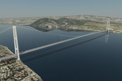 Brücke über die Straße von Messina