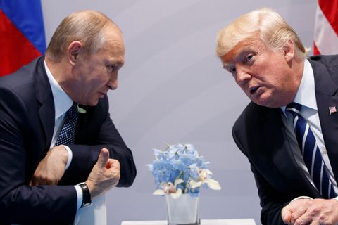 Wladimir Putin (l.) und Donald Trump in Hamburg beim G20-Gipfel 2017