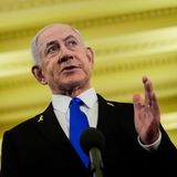 Benjamin Netanjahu, Ministerpräsident von Israel, spricht zu Reportern im US-Kapitol