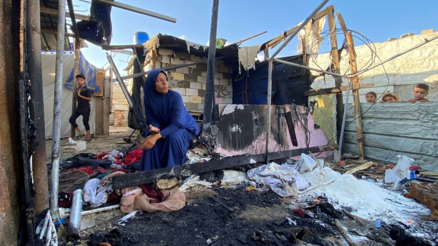 Frau im Süden des Gazastreifens