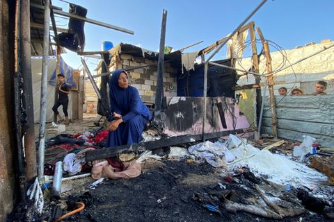 Frau im Süden des Gazastreifens
