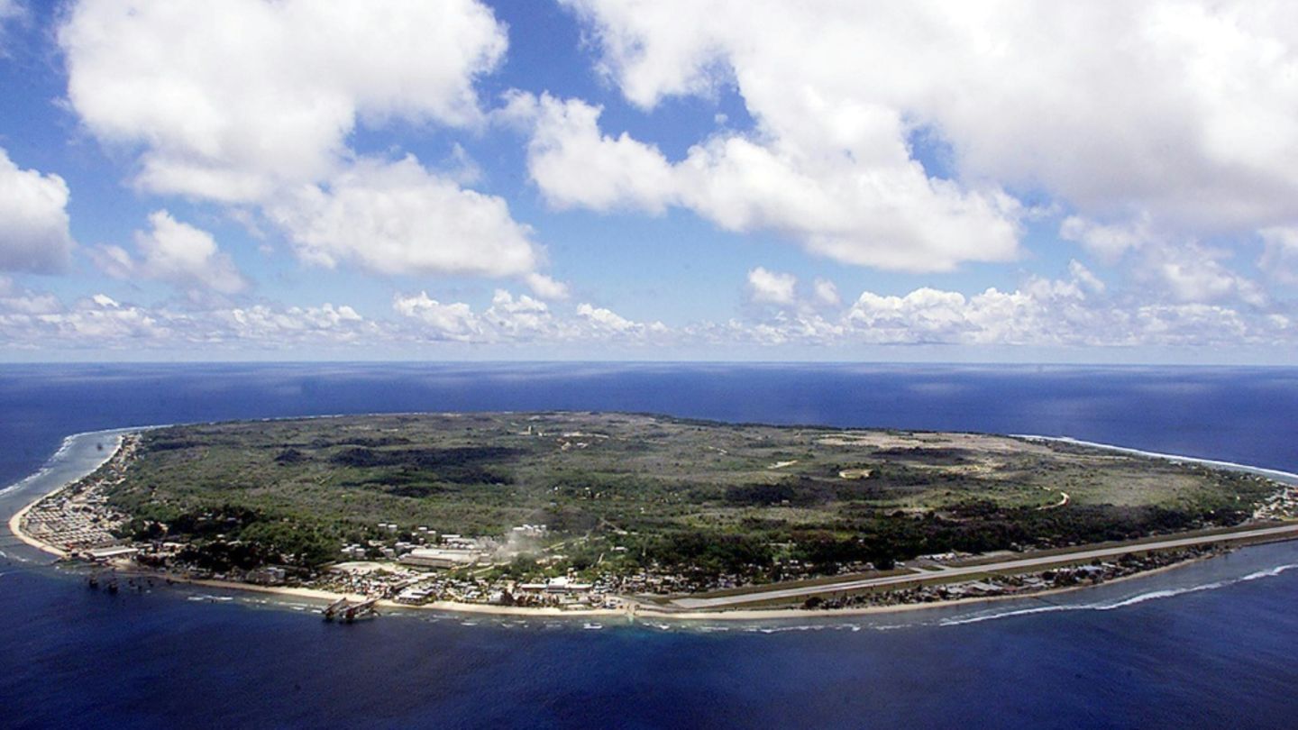 Luftaufnahme des Inselstaats Nauru