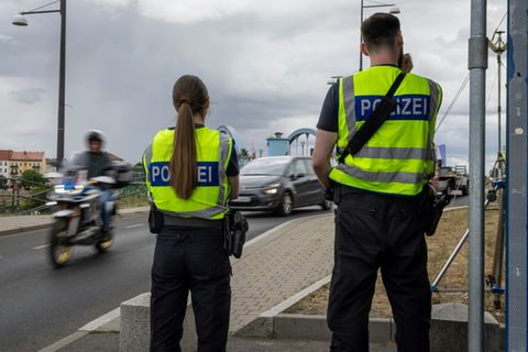 Bundespolizisten an Grenze