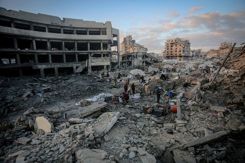 Gaza Stadt: Zerstörung durch Bombardierungen so weit das Auge reicht