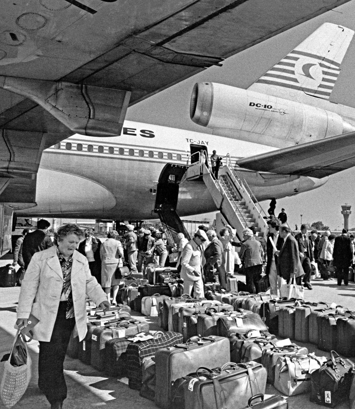 Menschenmengen am Flughafen