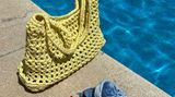 Butter Yellow Crochet Bag - BEACH PLEASE