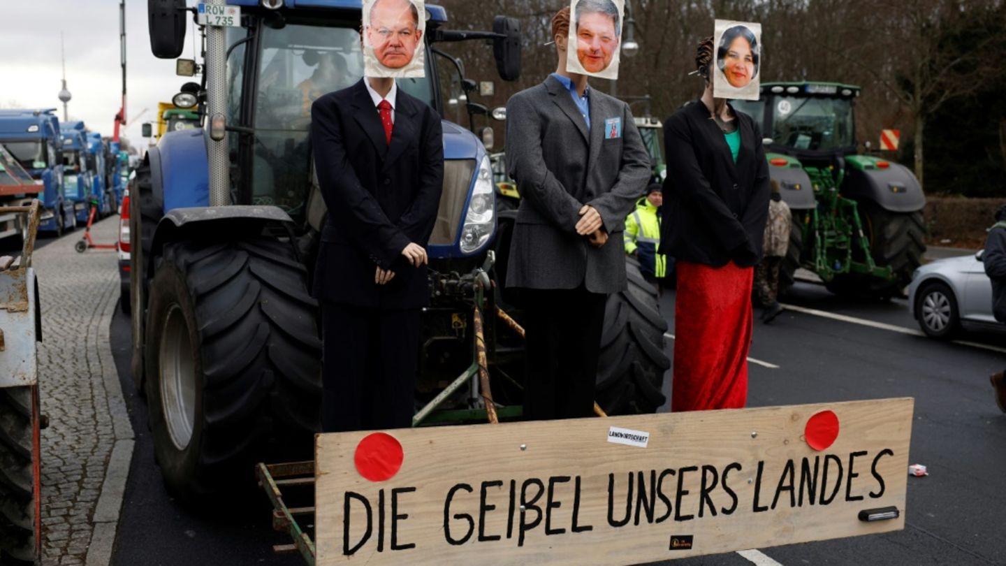 Bauernproteste gegen die Regierung 2024 in Berlin