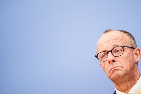 Friedrich Merz bei der Bundespressekonferenz