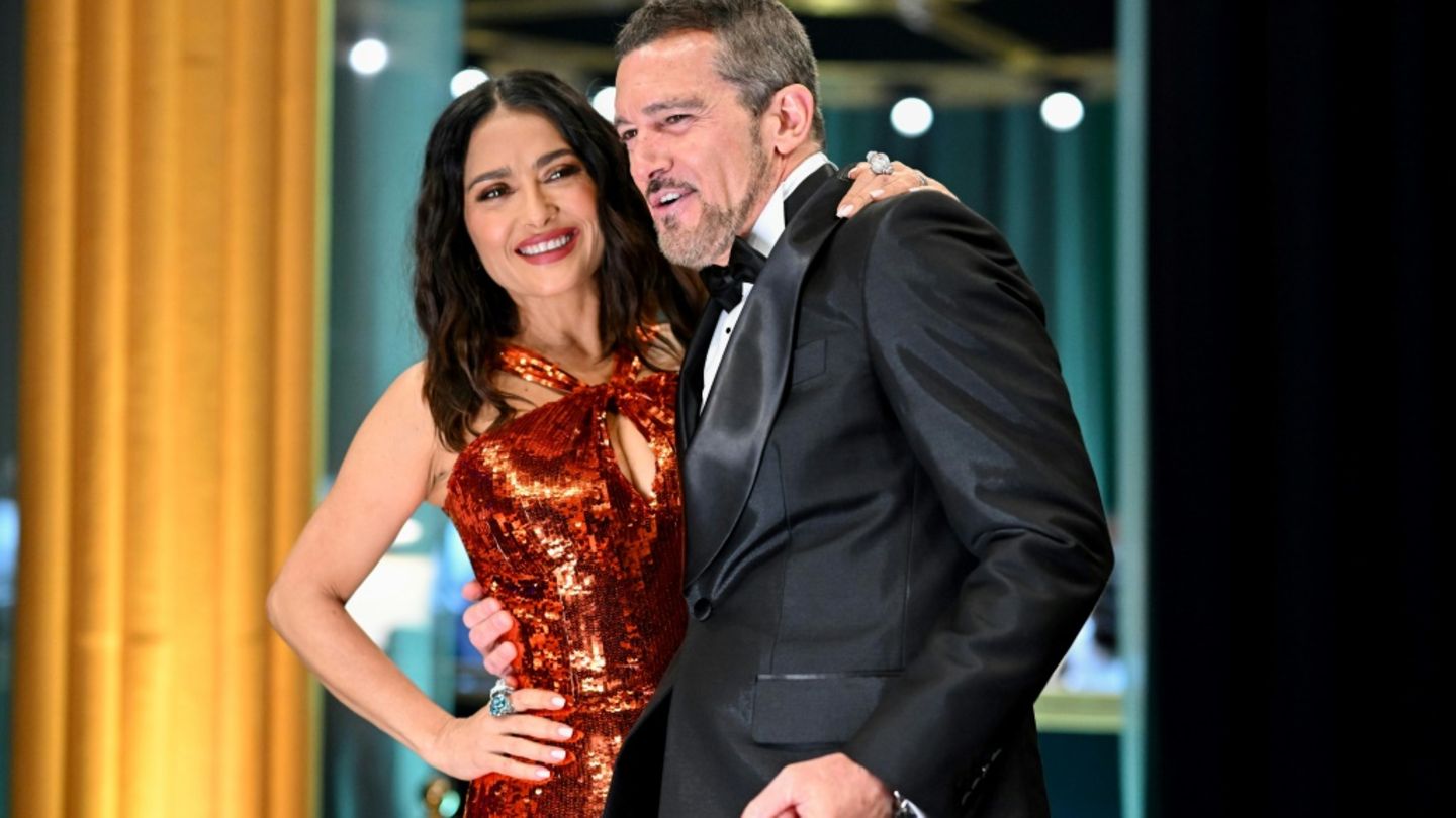 Antonio Banderas und die Schauspielerin Salma Hayek