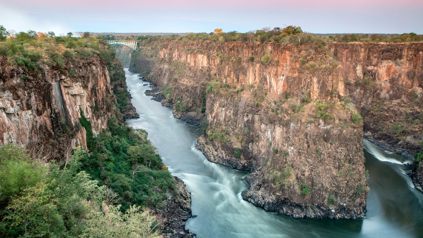 Ein Blick auf Batoka-Schlucht, Sambia und Simbabwe