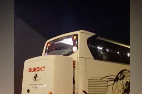 Ein großer Reisebus von RUF Reisen.
