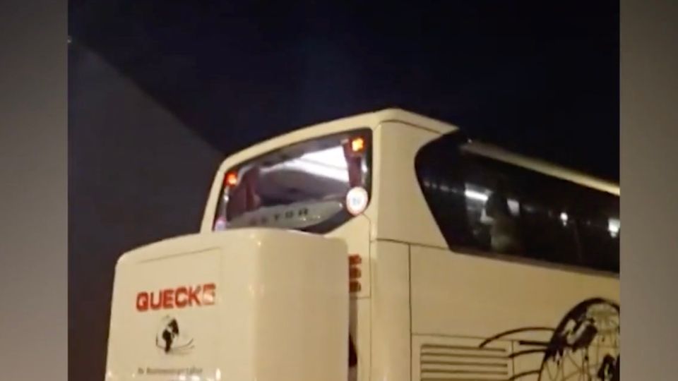 Ein großer Reisebus von RUF Reisen.