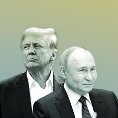 Collage aus Trump und Putin