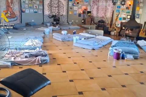 Polizeifoto der Villa in Pedreguer