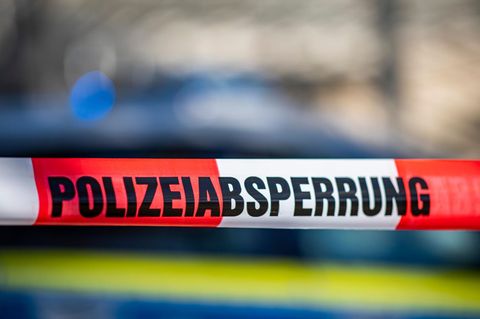 Hessen: Einee Polizeiabsperrung