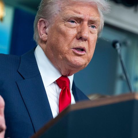 US President Donald Trump paints a dystopian picture of Washington, DC at his press conference