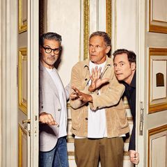 Rick Kavanian, Christian Tramitz und Michael Bully Herbig (v. l.) beim stern-Shooting im Münchner Palais Montgelas