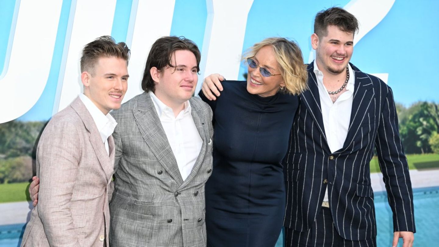 Sharon Stone: She shines around her sons