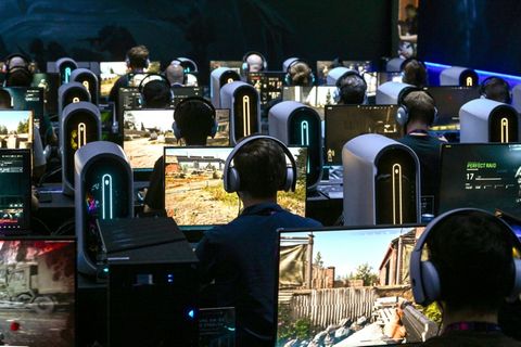 Gamer auf der Gamescom