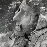 Arbeiten am Gesicht von Jefferson, 1940