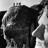 Arbeiten am Mount Rushmore, 1936