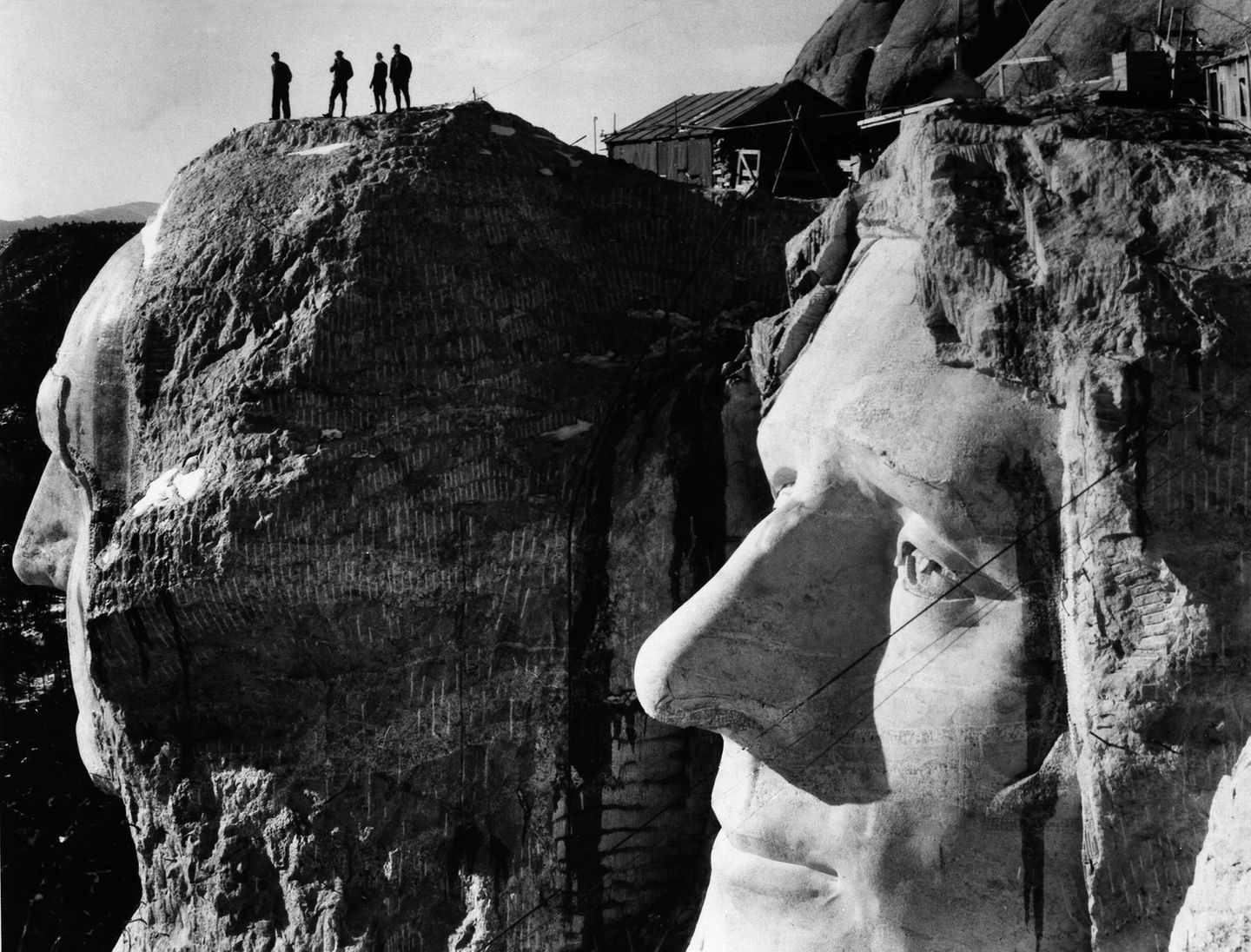 Arbeiten am Mount Rushmore, 1936