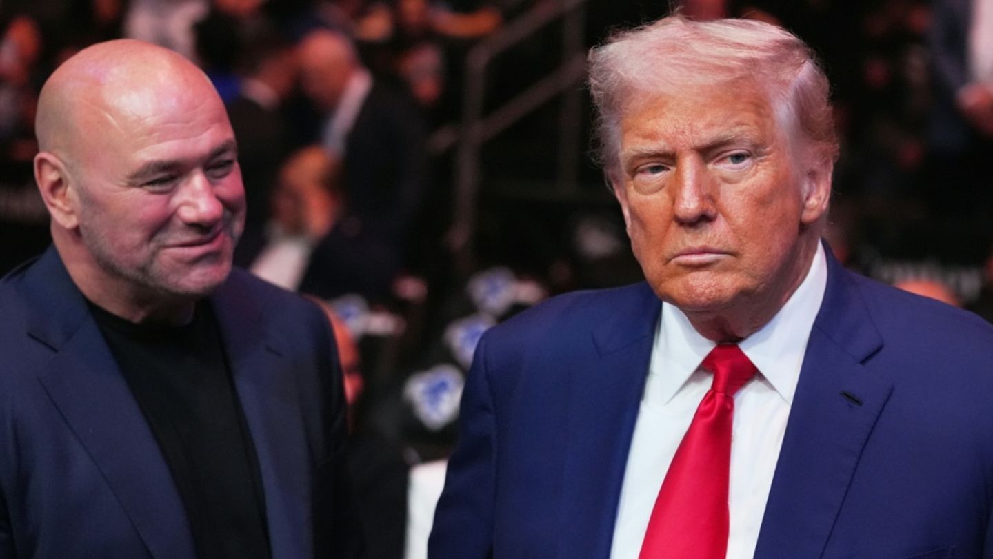 White (l) und Trump bei einer UFC-Veranstalung im Juni