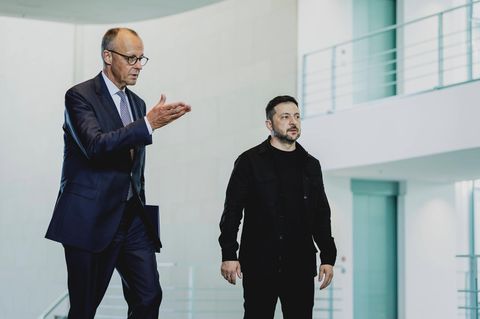 Friedrich Merz und der ukrainische Präsident Wolodymyr Selenskyj