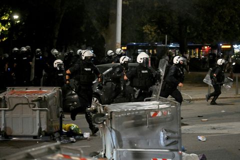 Polizeieinsatz bei Demonstration in Serbien