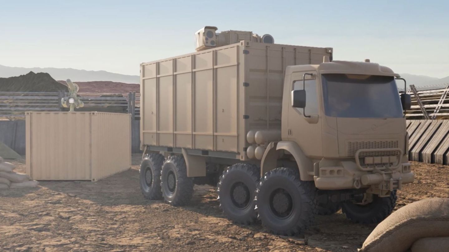 Wo ein Lkw hinkommt, soll auch das Laser-Drohnenabwehrsystem stationiert werden können