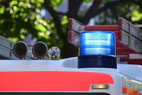 Blaulicht eines Rettungswagens