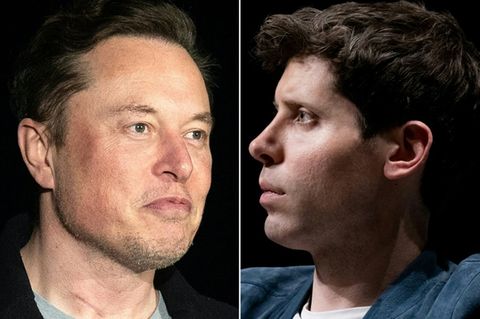 Elon Musk (l.) und Sam Altman