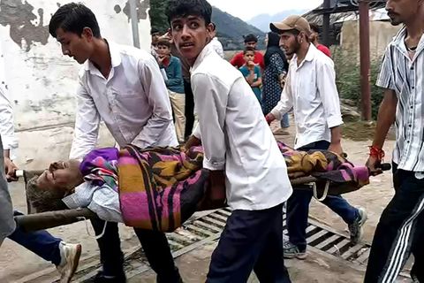 Verletzte in Kashmir