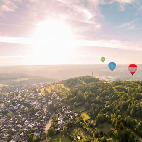 Balloons above the Black Forest city of Calw