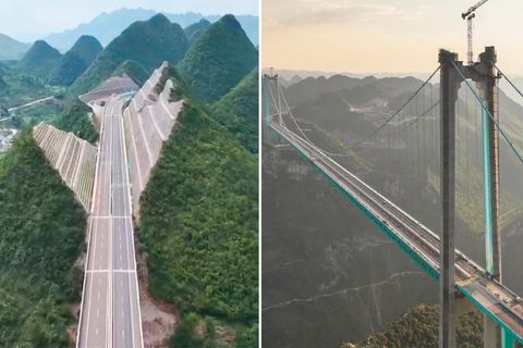 Brücke über Schlucht in China