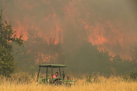 Feuer in der Provinz Ourense in Galicien am Donnerstag