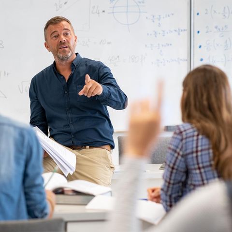 Ein Lehrer im Unterricht (Symbolbild Beamte)