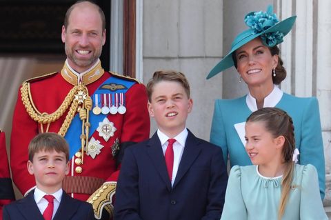 William und Kate mit den Kindern Louis, George und Charlotte