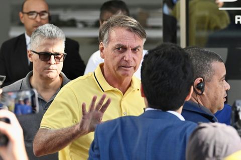 Jair Bolsonaro am Samstag in Brasília