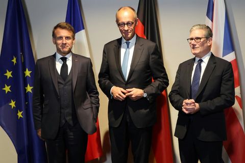 Macron, Merz und Starmer (v.l.)