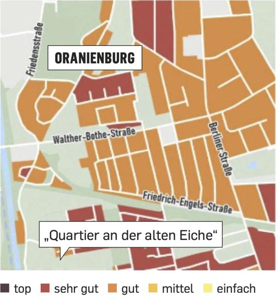 Karte von Oranienburg