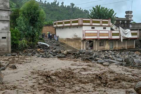 Schäden durch Sturzfluten in Pakistan